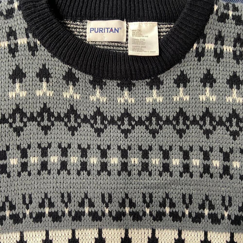 Vintage puritan neutral patterned sweater